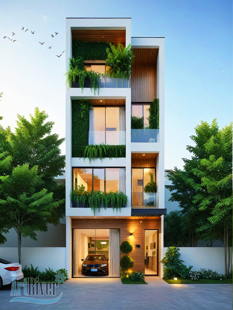 nhà 4 tầng
