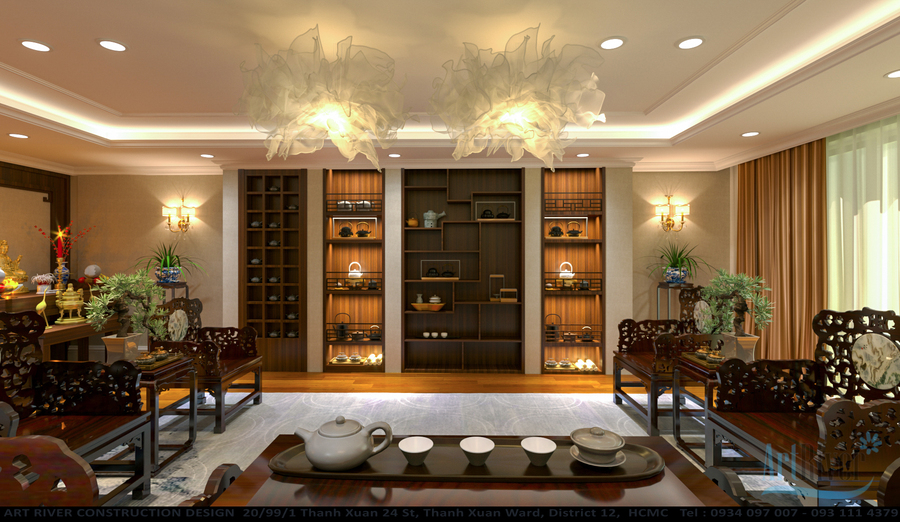 thiết kế phòng thờ