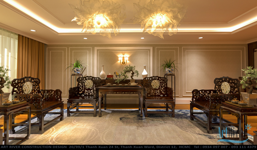 thiết kế phòng thờ