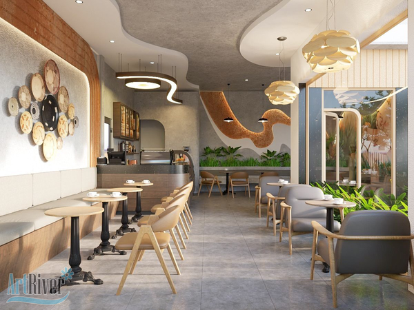 thiết kế quán cafe