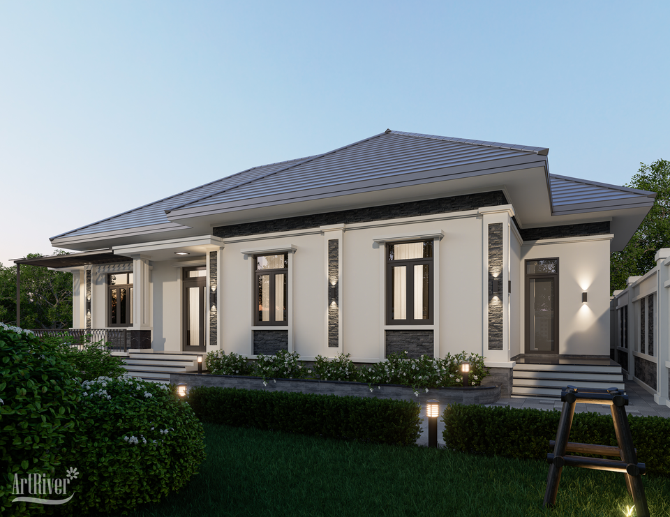 nhà vườn mái nhật