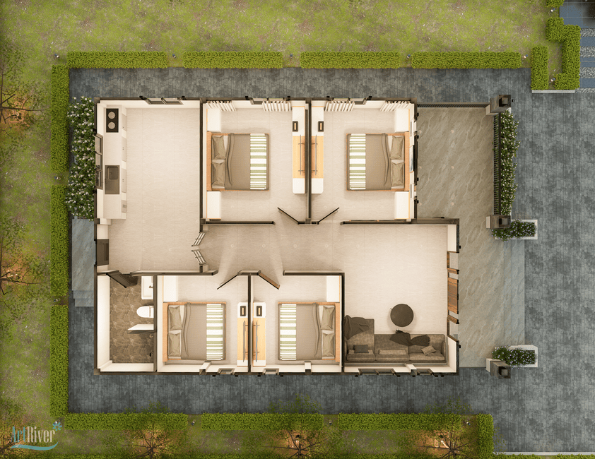 nhà vườn hiện đại