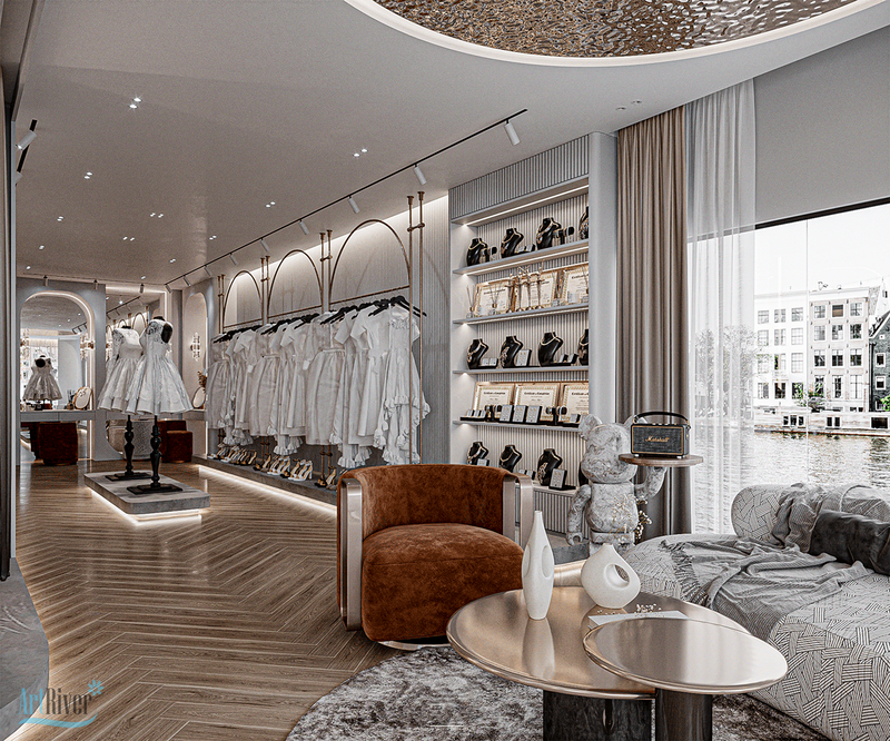 thiết kế shop áo cưới