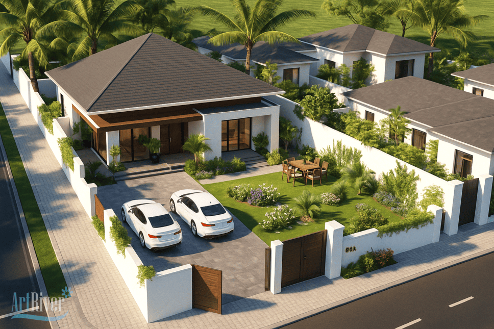 mẫu biệt thự vườn