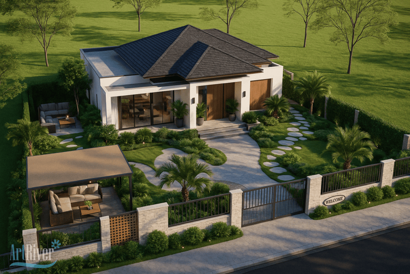 mẫu biệt thự vườn