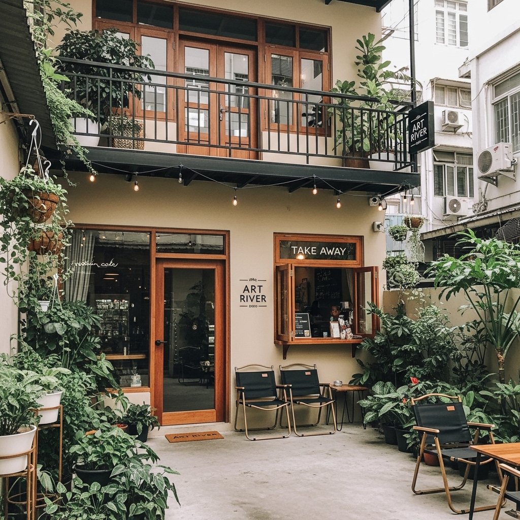 mặt tiền quán cà phê