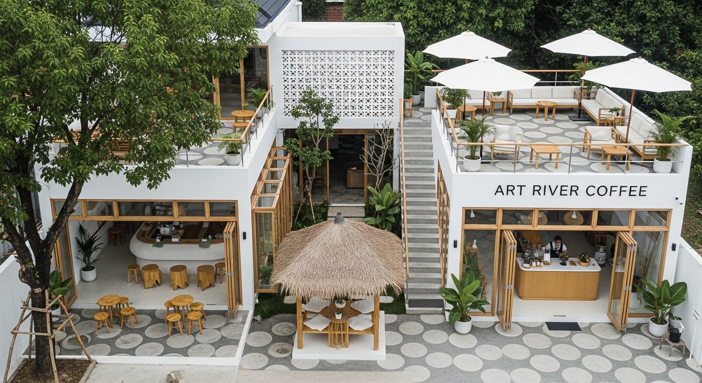 mặt tiền quán cà phê